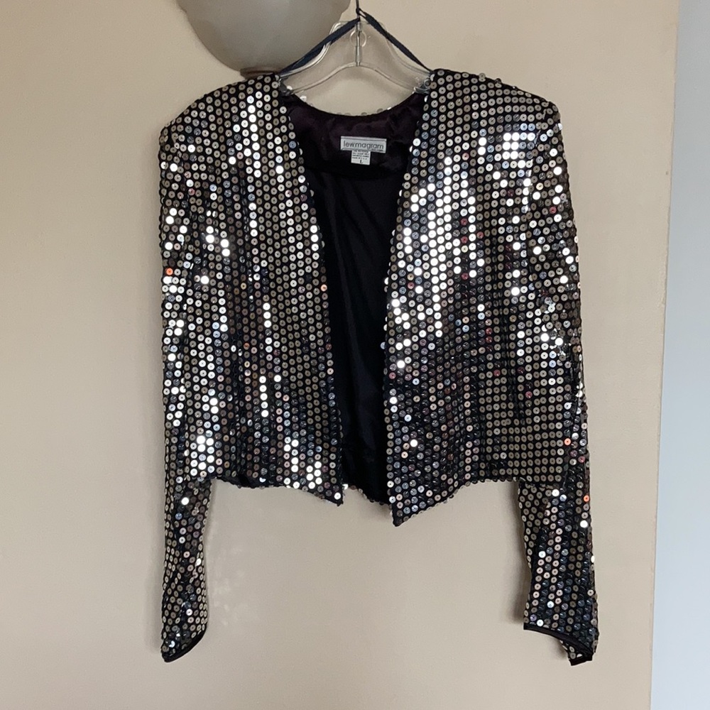 Sequined Open Front Bolero Jacket